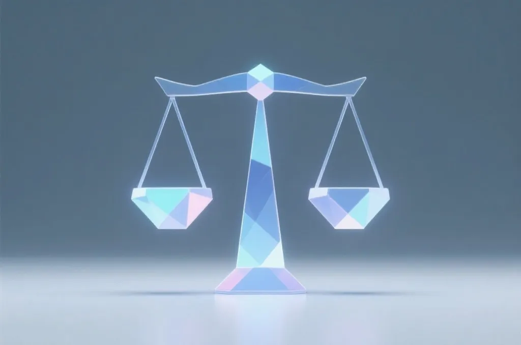 象征理性决策与数据平衡的几何图形